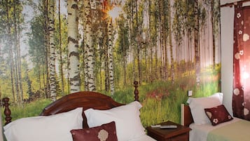 Standard Quadruple Room, Private Bathroom (& Extra Bed) | Free WiFi, bed sheets