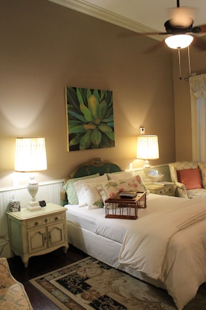 Suite, 1 Queen Bed, Accessible, Private Bathroom, Garden View, Downstairs (Garden Room) | Individually decorated, individually furnished, laptop workspace - The Grand Magnolia Ballroom & Suites (Pascagoula)