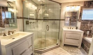 Coastal Beach House (4 Bedroom Exclusive Home) | Bathroom shower