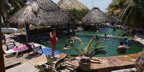 Outdoor pool, a natural pool - Eco Hotel Playa Quilombo de Curumbe (Pasaco)