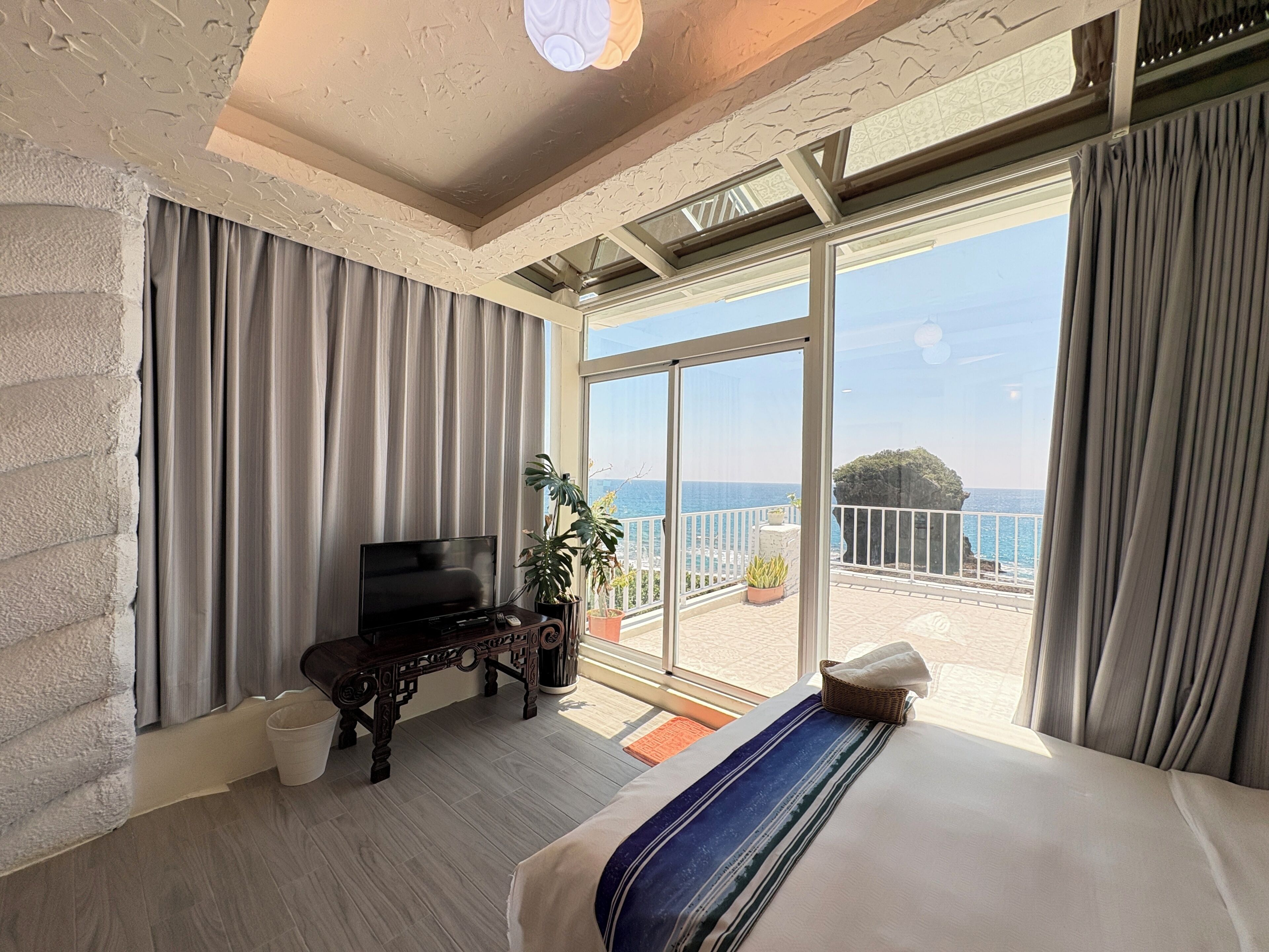 面海兩人房 | 隔音、免費無線上網、床單