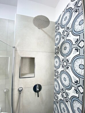 Apartment, 1 Bedroom, Balcony, Sea View (Nehemia St 20 Flat 7) | Bathroom | Free toiletries, hair dryer, towels, toilet paper - Sea Suites Apartments (Tel Aviv)