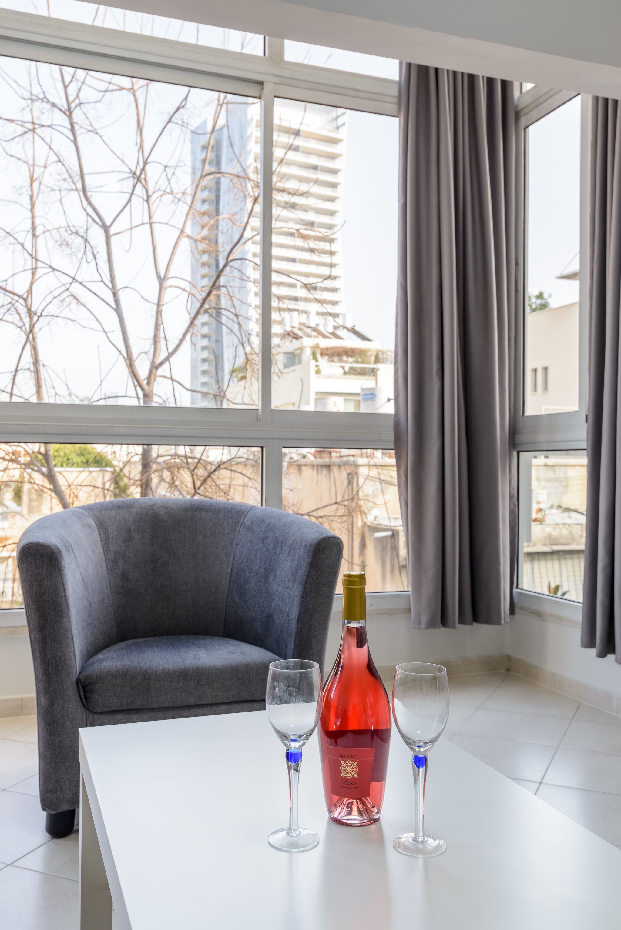 公寓, 1 间卧室 (Ha-Yarkon St 210 Flat 5) | 起居区 | 43-英寸纯平电视 （配备卫星频道）、电视