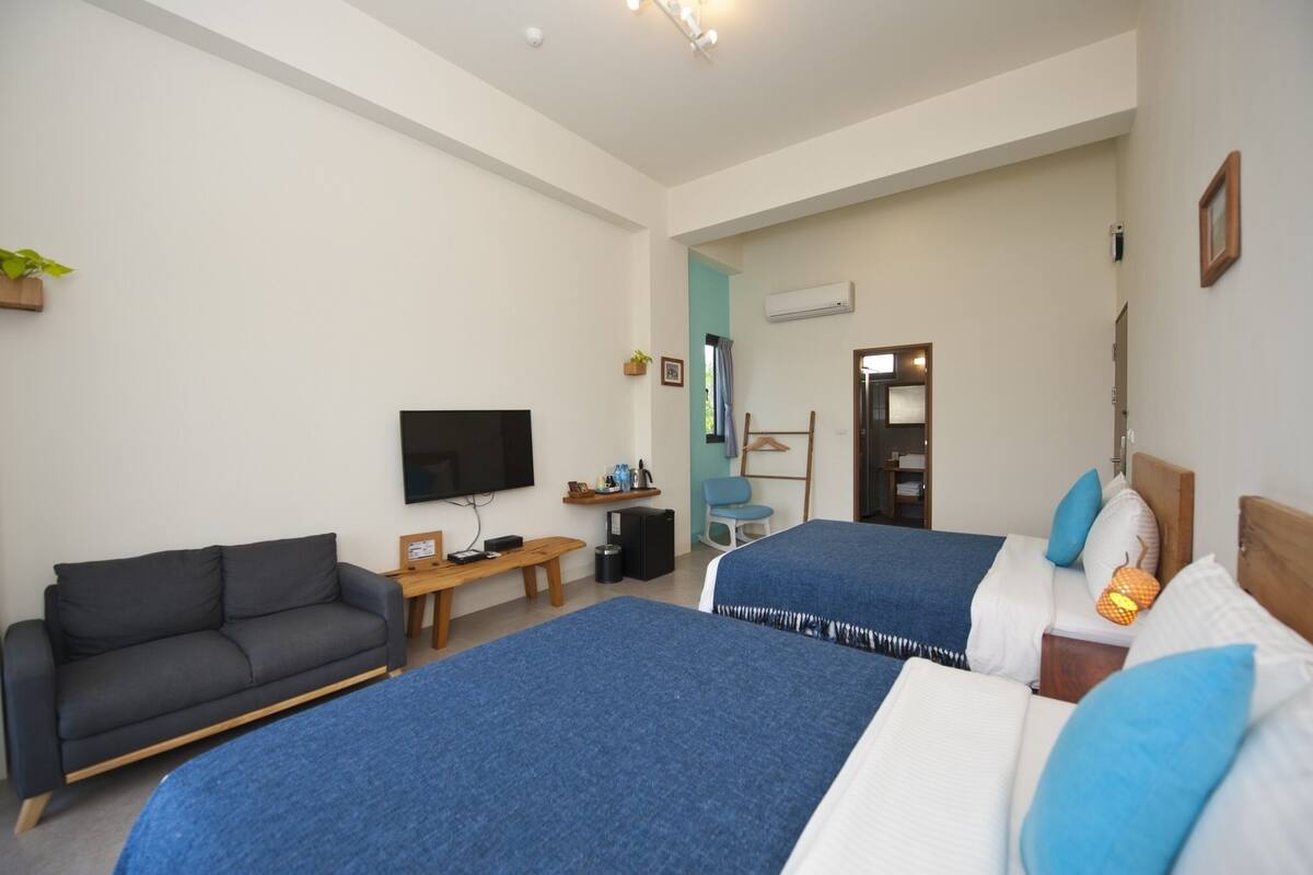 Kamar Quadruple, 2 Tempat Tidur Double | Seprai premium, selimut bulu angsa, dan bantalan ekstra lembut