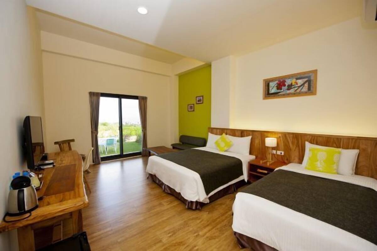Premium bedding, down comforters, pillowtop beds, individually decorated