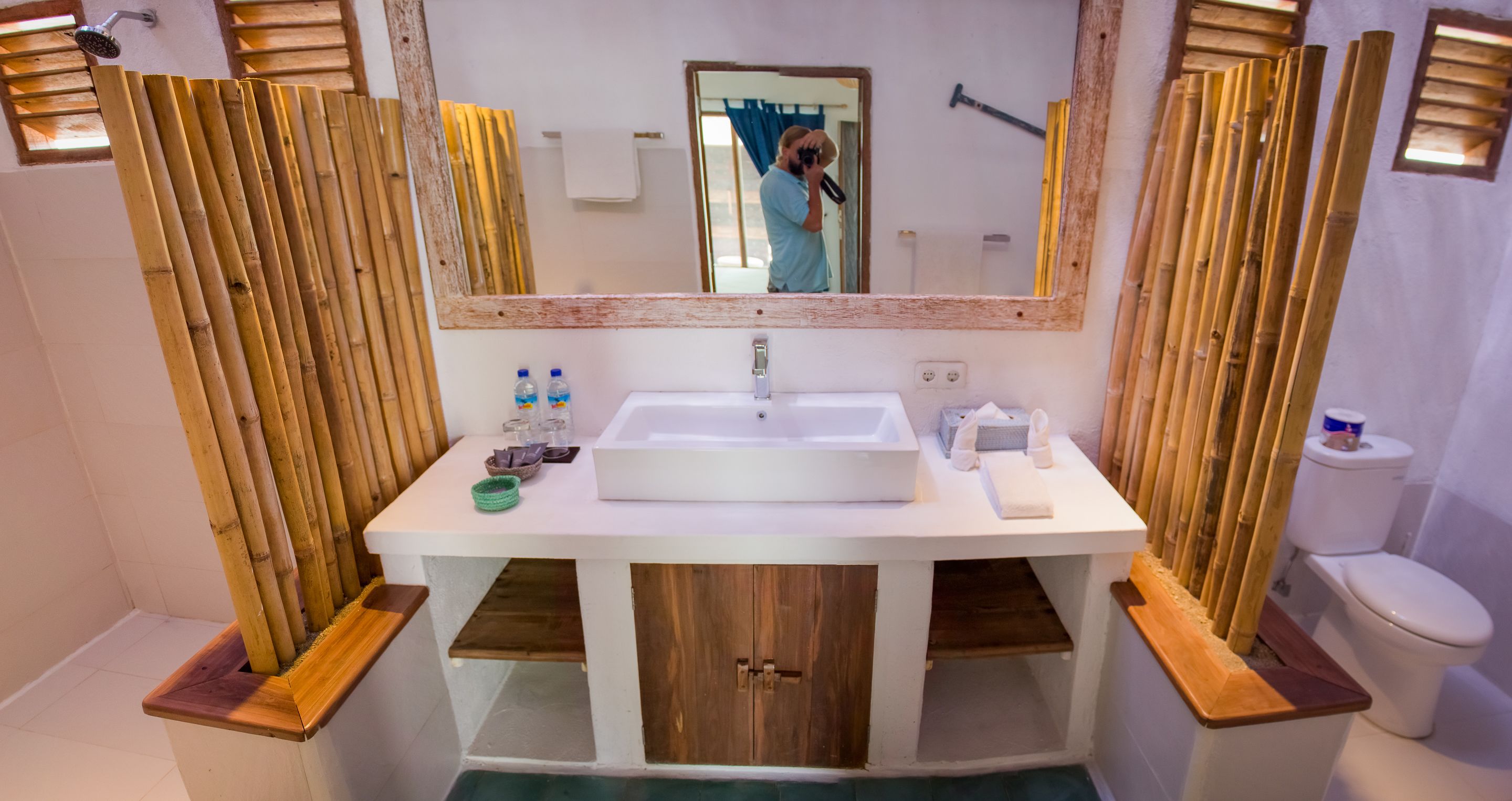 deluxe room | bathroom | shower, designer toiletries, hair dryer, towels