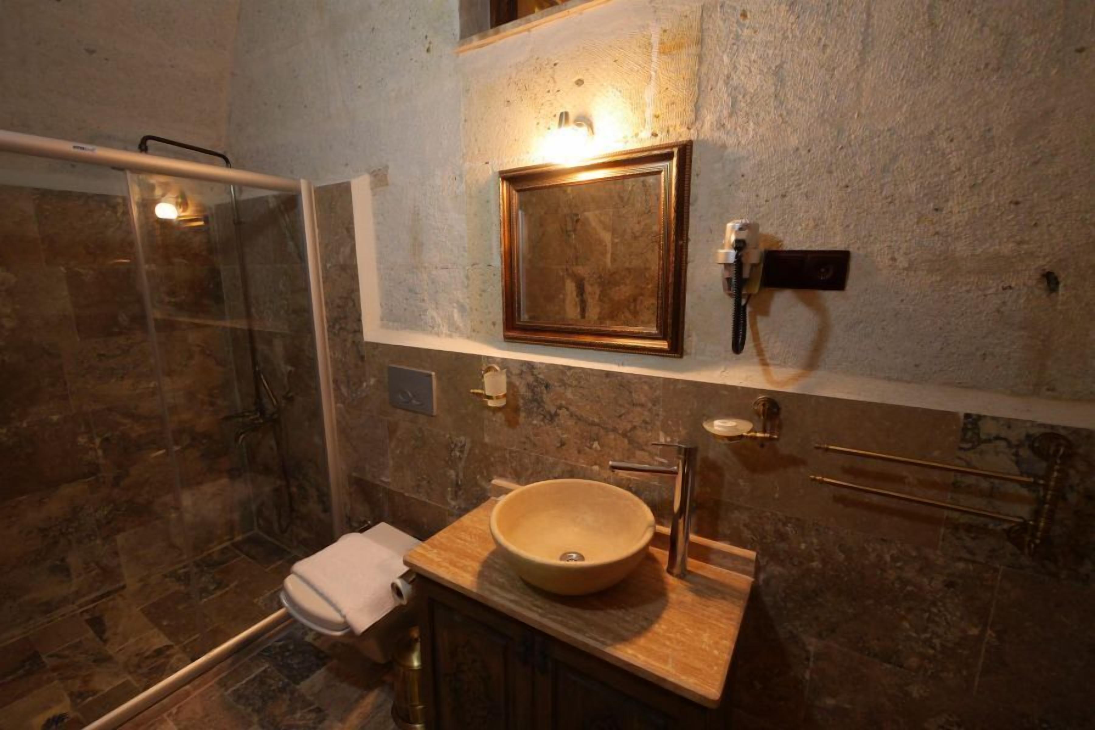 free toiletries, hair dryer, towels