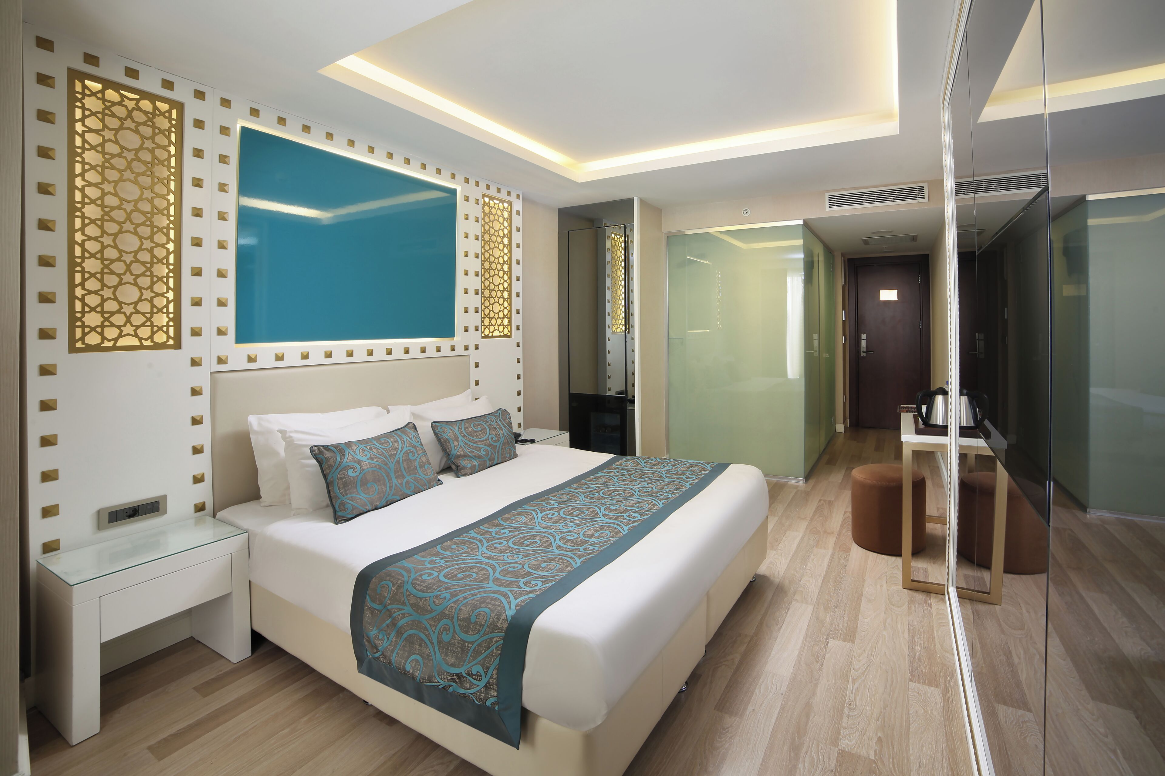Bộ trải giường bằng vải cotton Ai Cập, bộ đồ giường cao cấp, minibar 