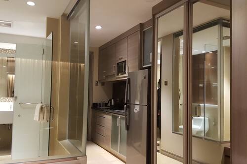 Premium-Studio, 1 King-Bett | Hochwertige Bettwaren, Zimmersafe, Schreibtisch, schallisolierte Zimmer