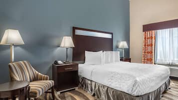 Pillow-top beds, desk, laptop workspace, iron/ironing board