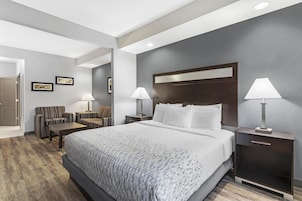 Suite, 1 King Bed, Accessible, Non Smoking (with Sofabed) | Pillowtop beds, desk, laptop workspace, iron/ironing board