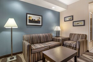 Suite, 2 camas Queen size, para no fumadores, refrigerador y microondas | Escritorio y espacio para trabajar con laptop