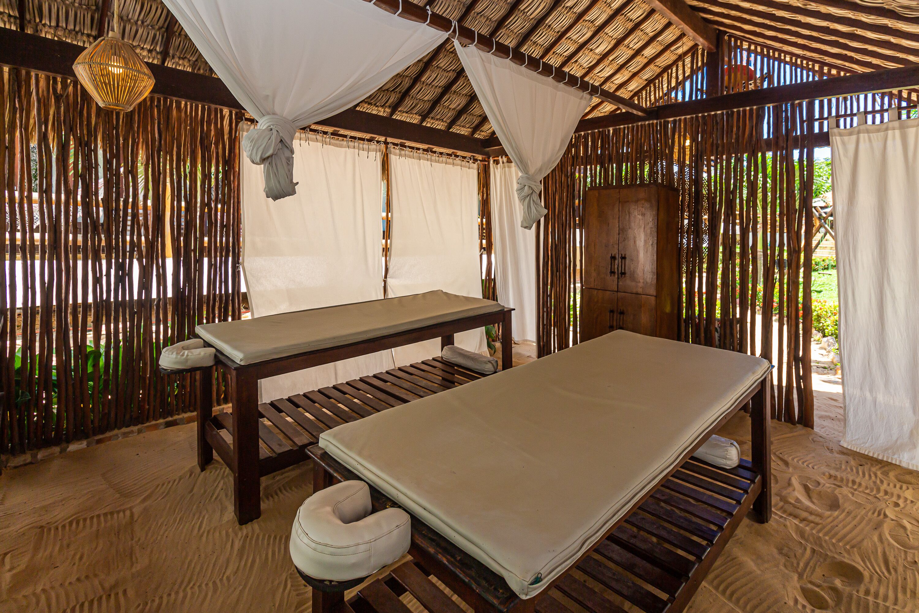 Manicures and pedicures, massages