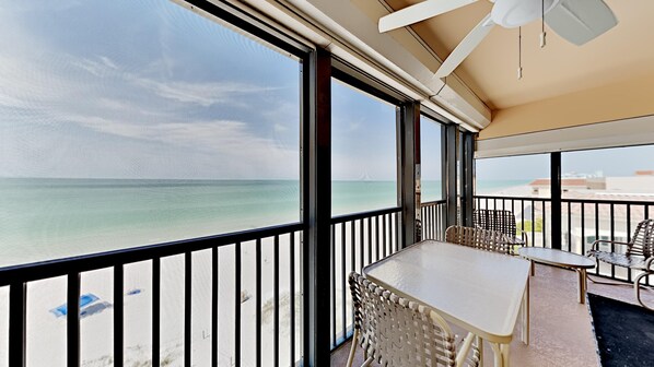 Deluxe Condo, 3 Bedrooms, Beach View | Terrace/patio