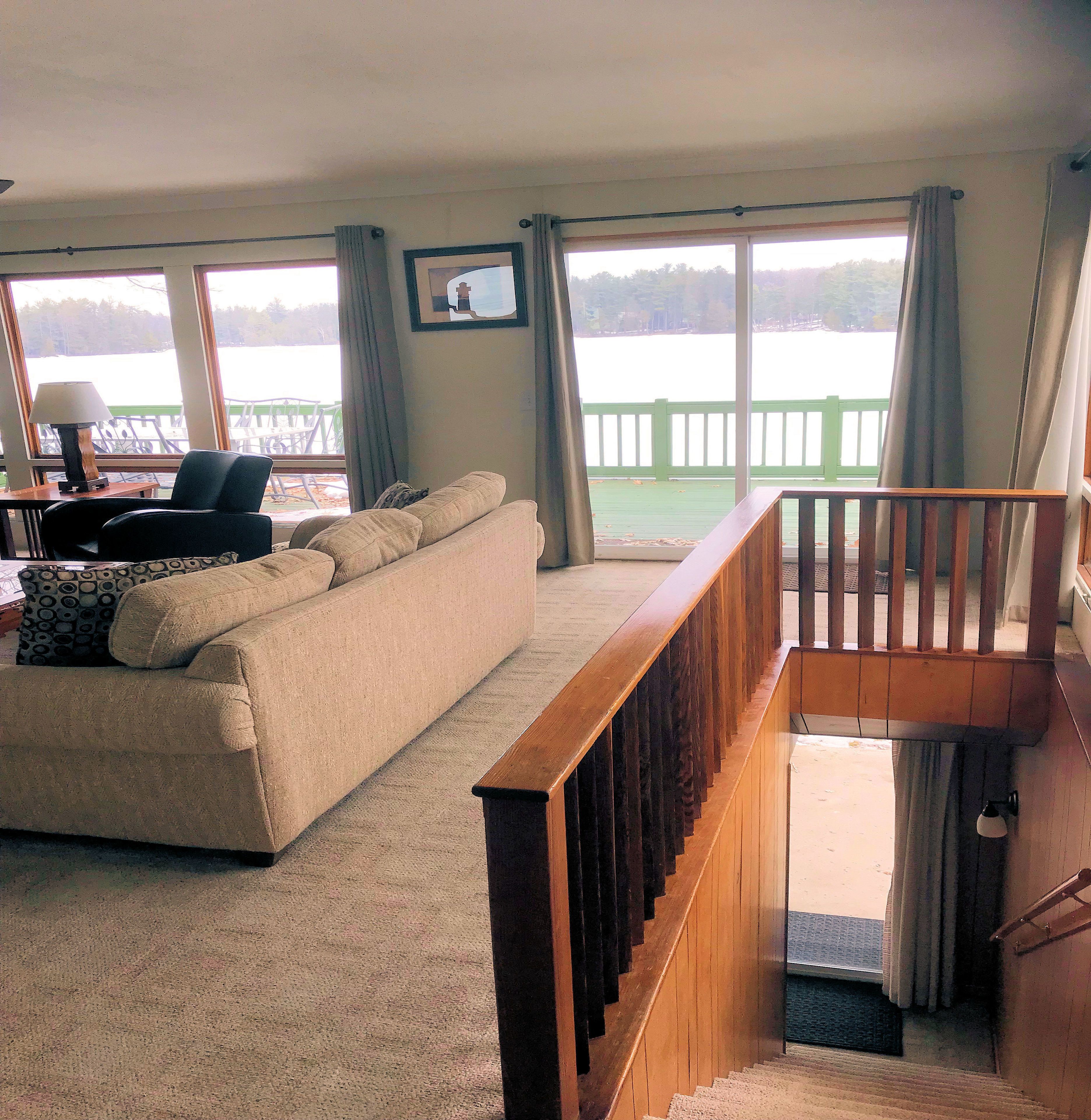 cabin 10, lakefront | living area | tv