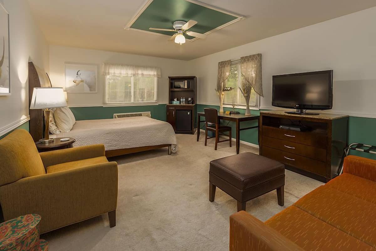 Desk, soundproofing, free WiFi, bed sheets