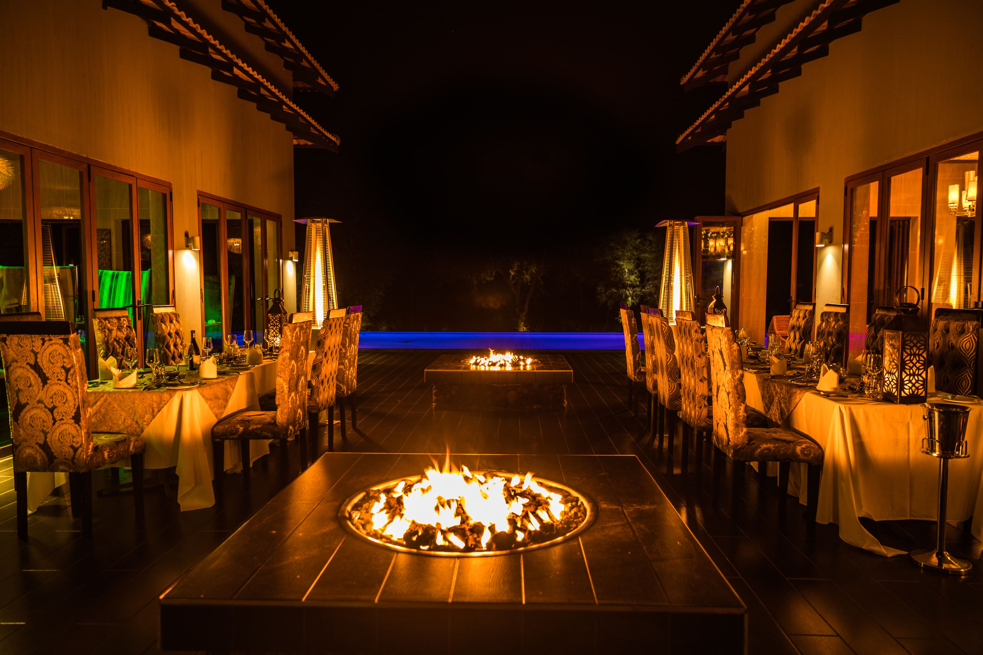 Breakfast, lunch, dinner served; Fusion cuisine, pool views 