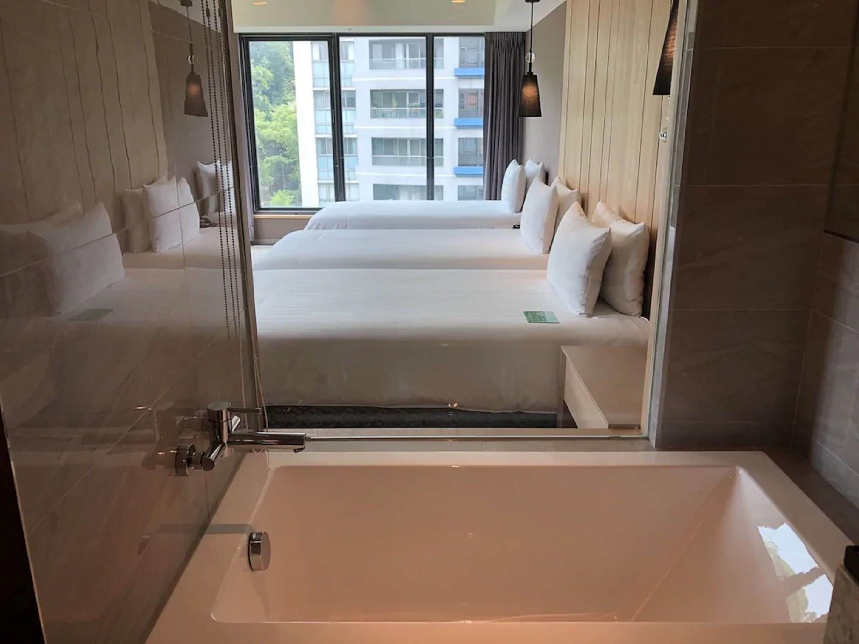 free toiletries, hair dryer, slippers, towels