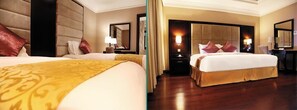 Egyptian cotton sheets, premium bedding, pillow-top beds, in-room safe