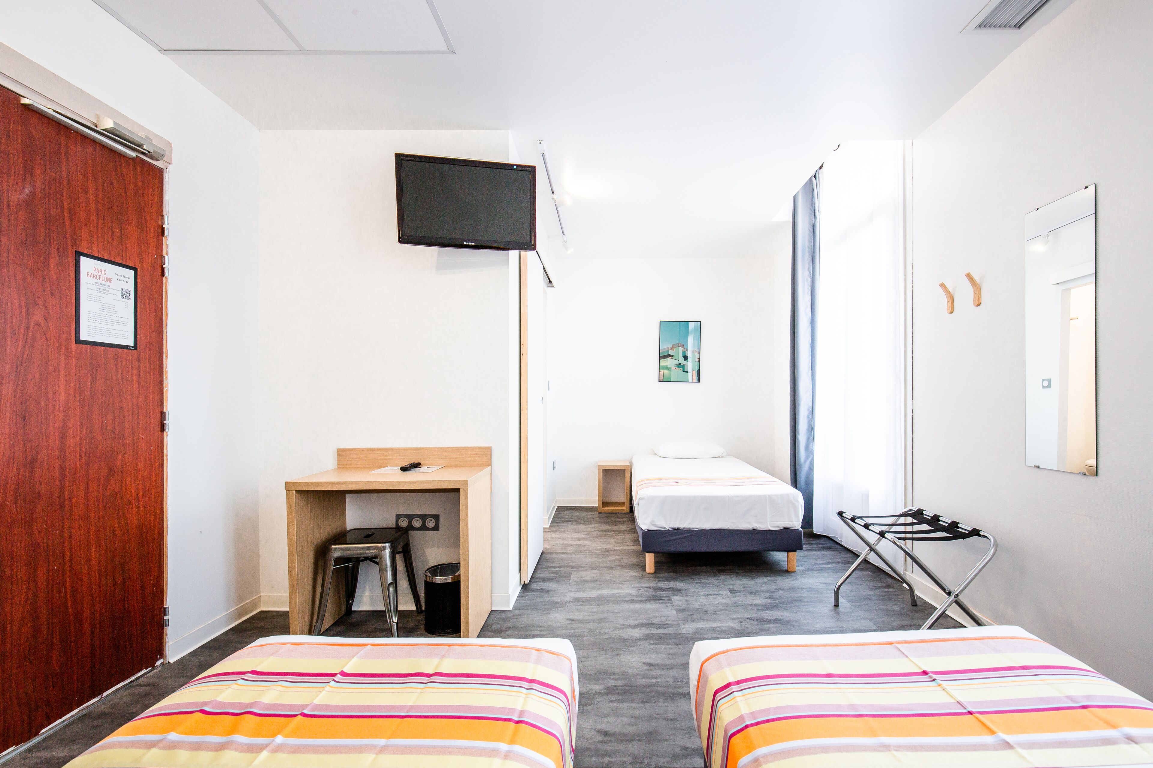 standard triple room | 1 bedroom, premium bedding, desk, blackout curtains