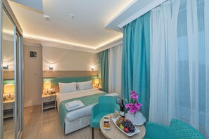 Premium bedding, minibar, in-room safe, desk