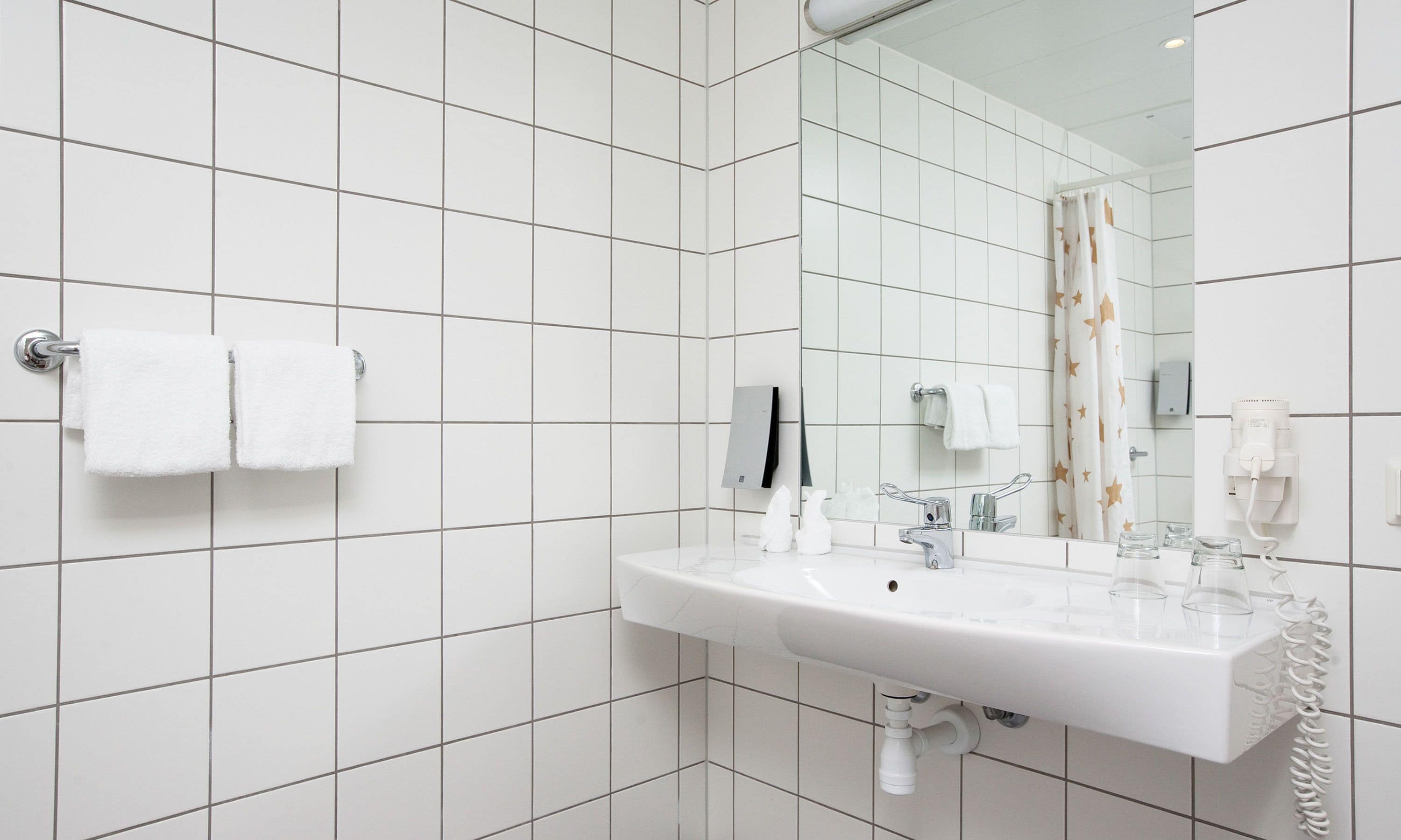 standard double room, non smoking | bathroom | eco-friendly toiletries, hair dryer, towels