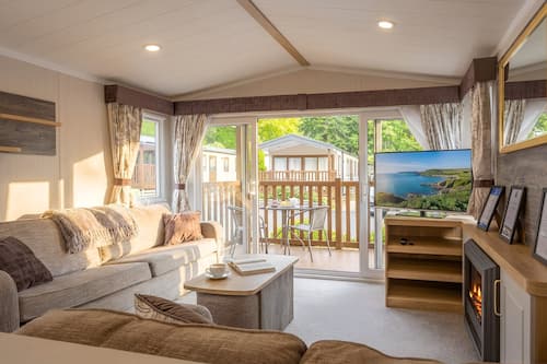 Snowdon Spa Caravan With Hot Tub | Área de sala de estar