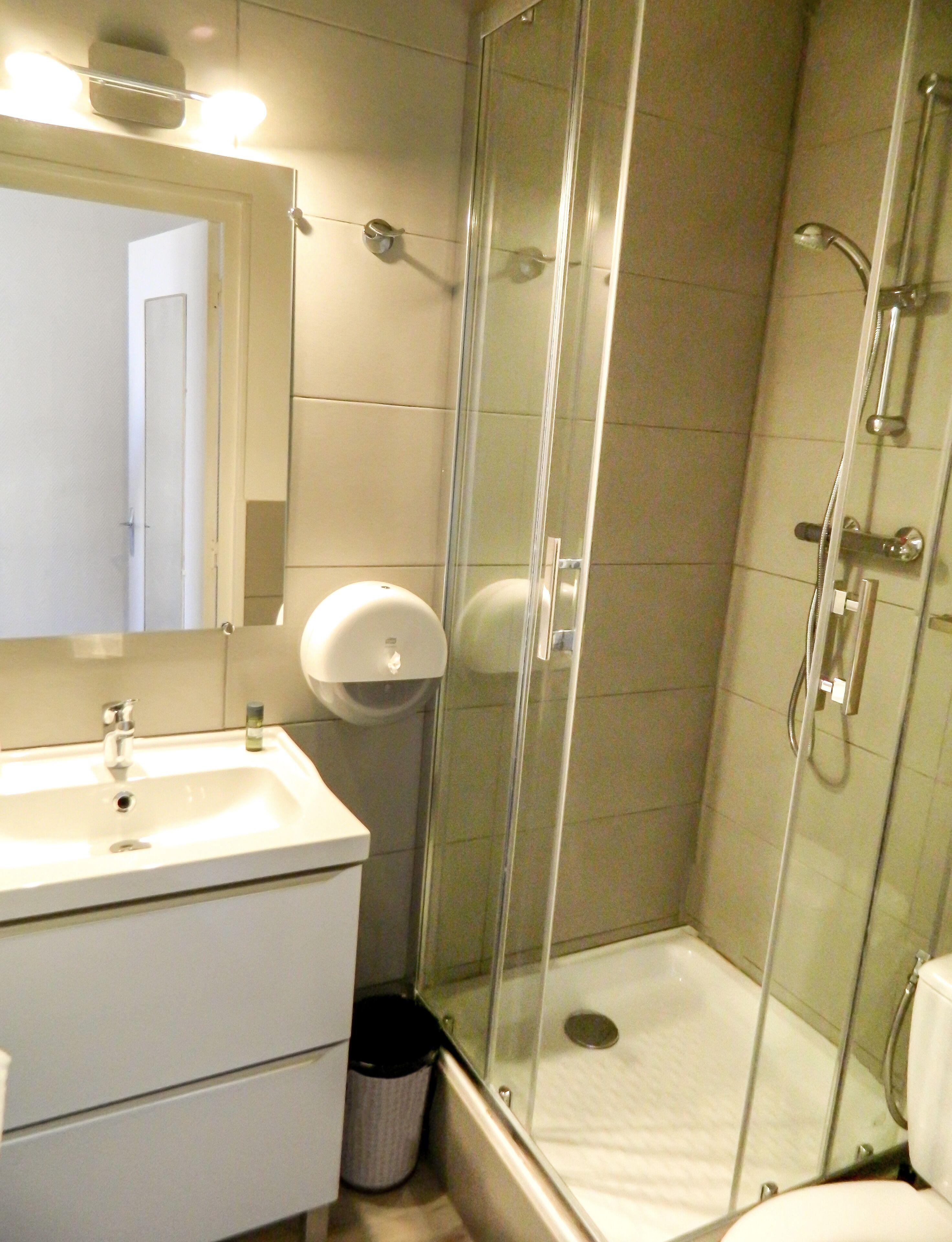 double room | bathroom | shower, free toiletries, towels, soap
