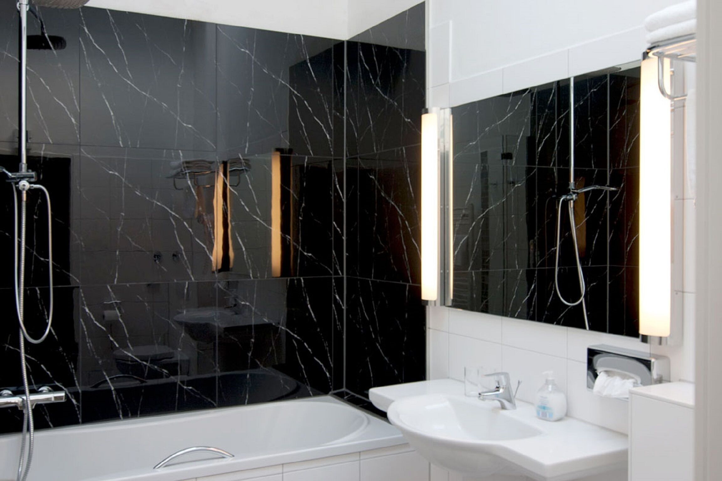 hair dryer, slippers, towels