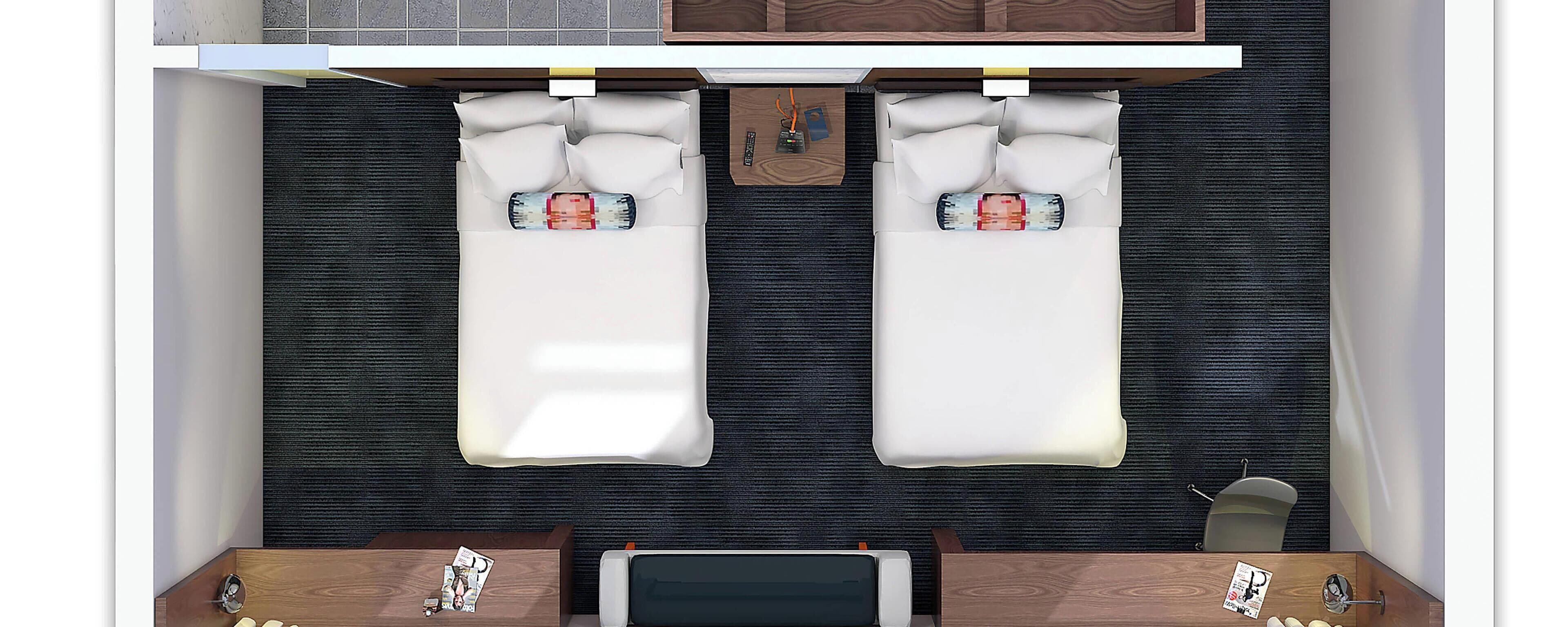 1 Schlafzimmer, hochwertige Bettwaren, Zimmersafe, Schreibtisch