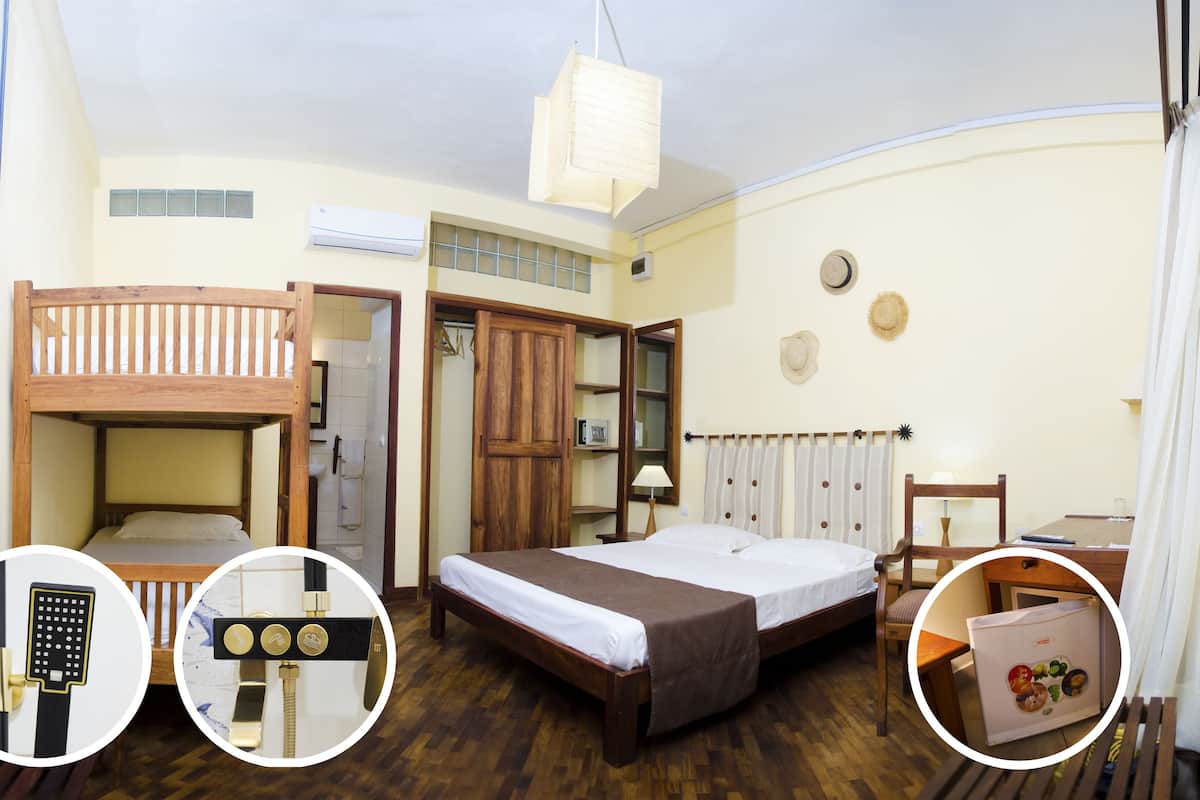 family quadruple room, multiple beds, accessible | 1 bedroom, premium bedding, minibar, in-room safe