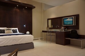 Ropa de cama de alta calidad y minibar