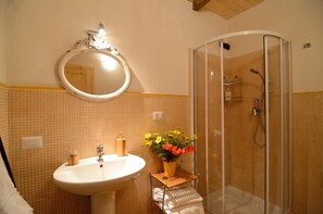 Regadera, amenidades de baño gratuitas, secadora de cabello, batas