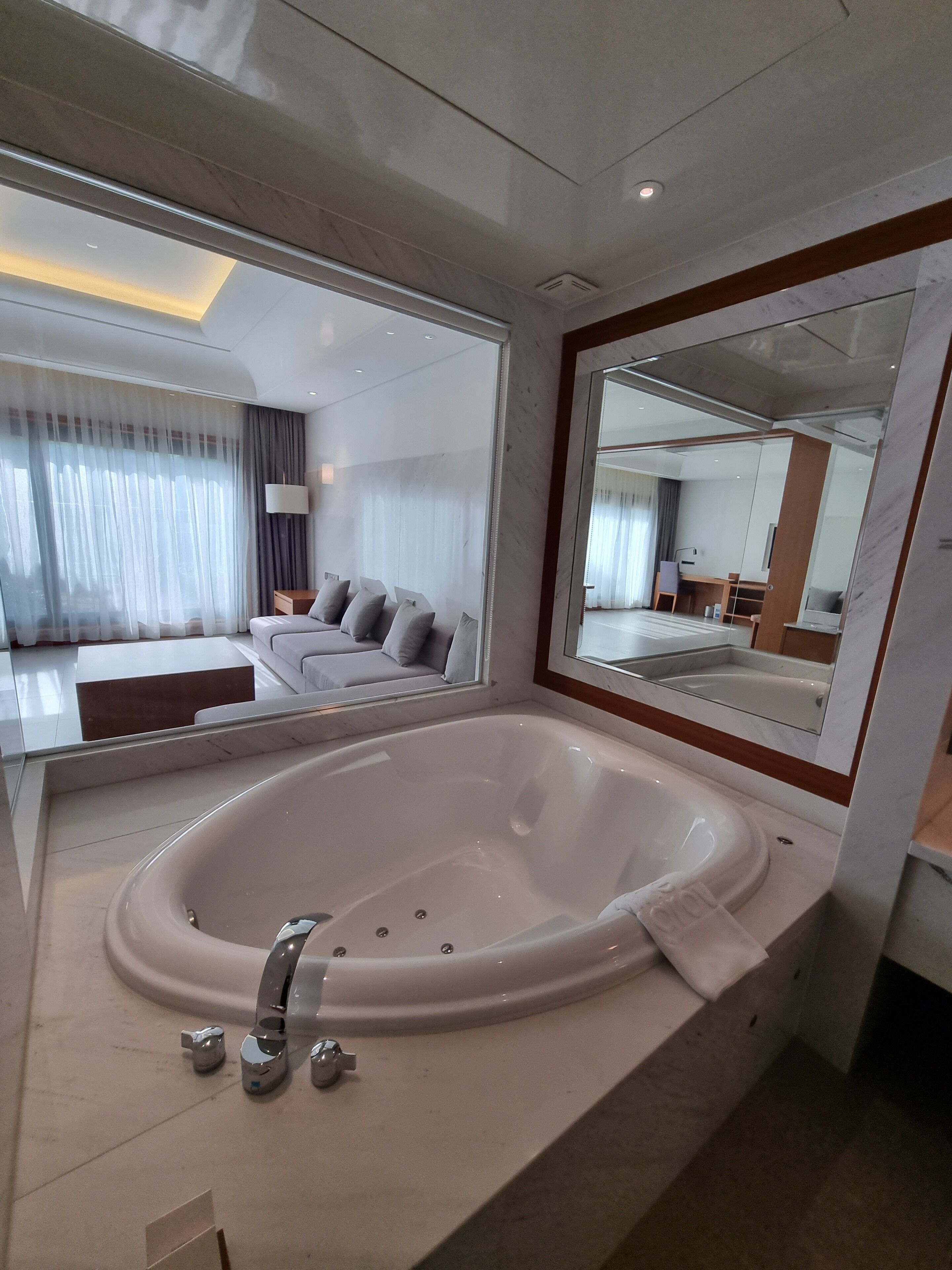 pine view suite (park view) | bathroom | separate bathtub and shower, deep-soaking bathtub, free toiletries