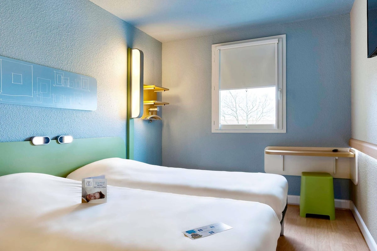 Premium bedding, pillow-top beds, desk, soundproofing