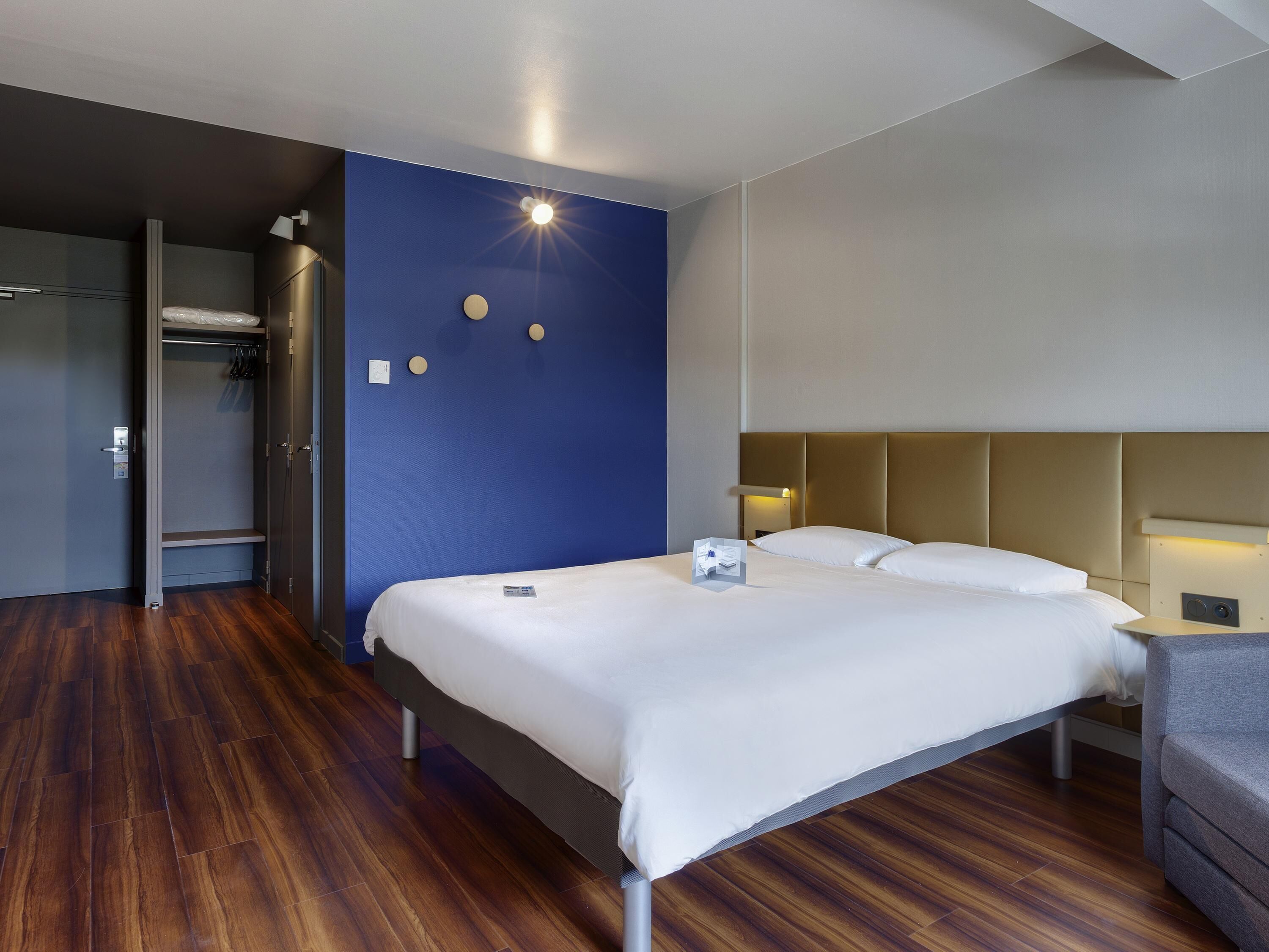 Premium bedding, pillow-top beds, desk, soundproofing