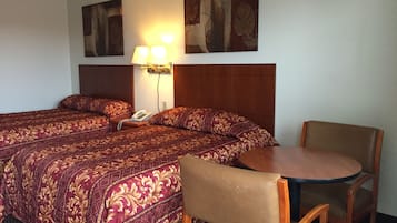 Room, 2 Double Beds | Desk, soundproofing, free WiFi, bed sheets