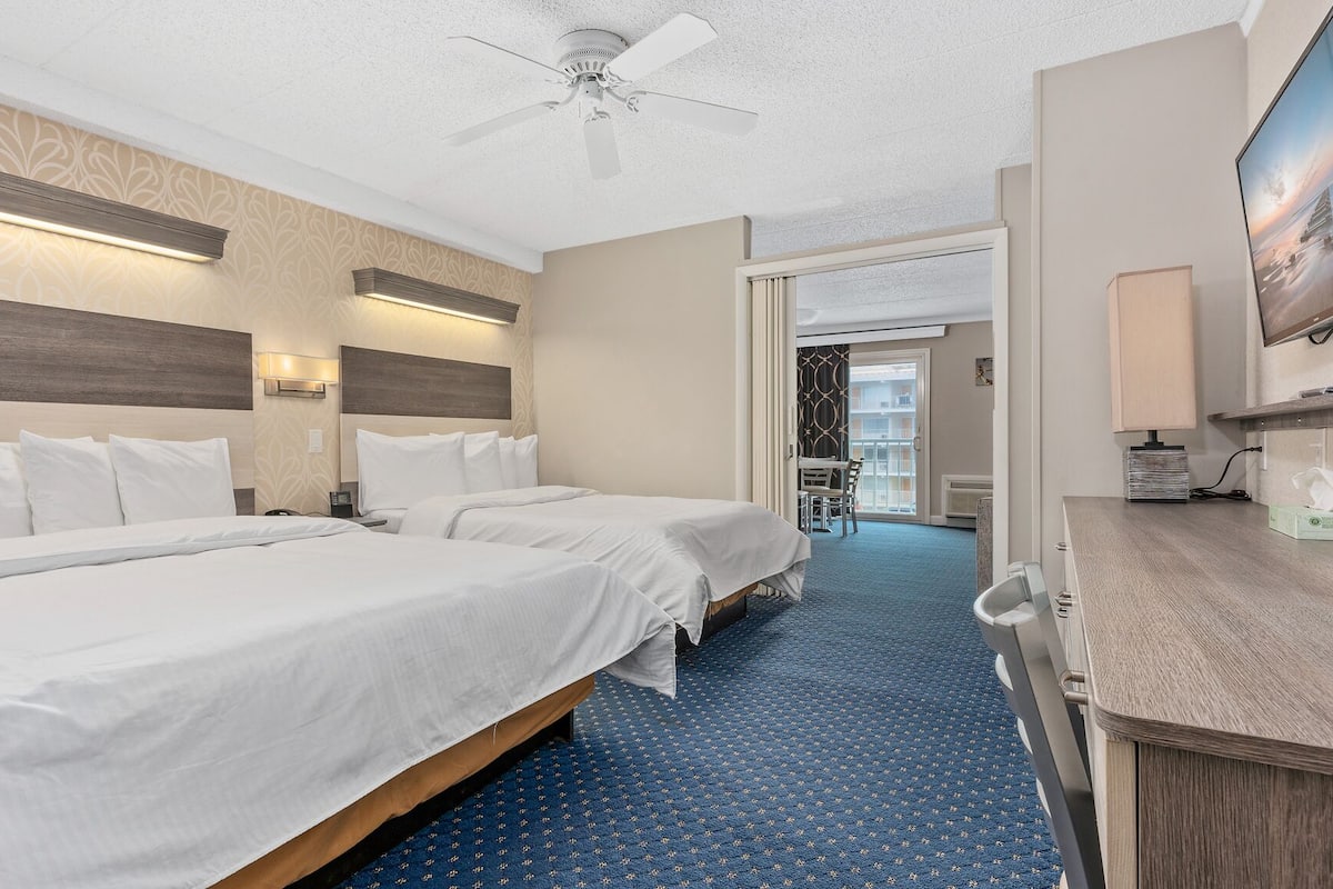 In-room safe, desk, iron/ironing board, free cribs/infant beds