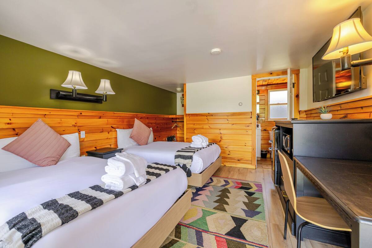 Two Double | Premium bedding, iron/ironing board (on request), WiFi (free)
