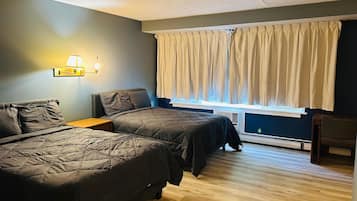 Room, 2 Queen Beds, Non Smoking, Kitchen | Desk, iron/ironing board, bed sheets