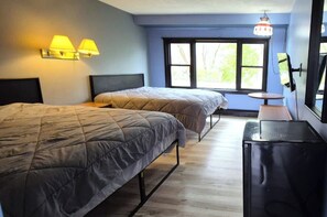 Room, 2 Queen Beds, Non Smoking | Desk, iron/ironing board, bed sheets