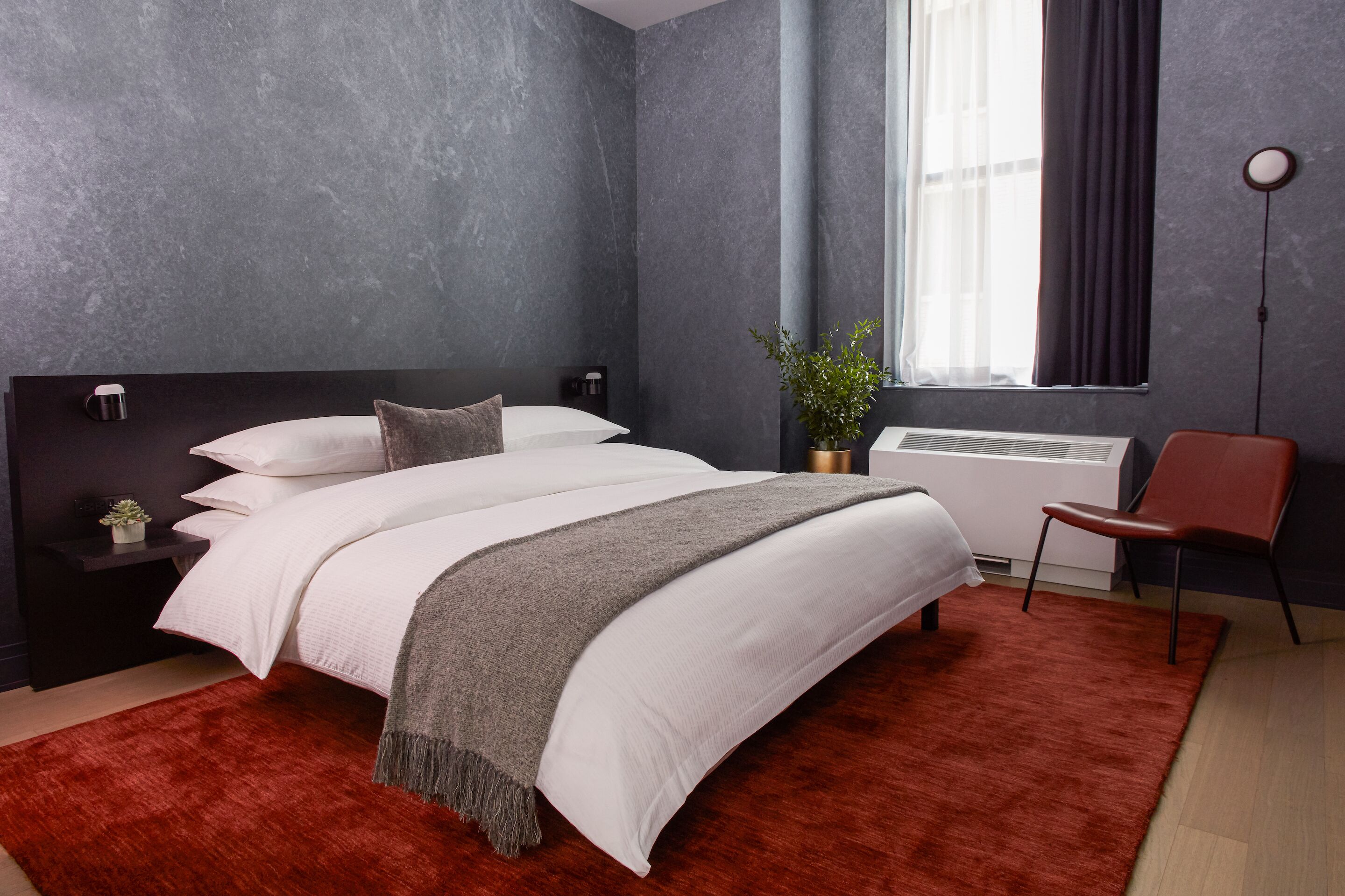 Premium bedding, memory-foam beds, in-room safe, desk