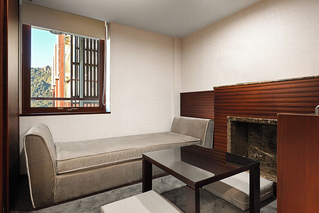 historical building standard suite | living room | led tv, fireplace