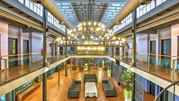 A spacious lobby with a high ceiling, modern chandelier, and multiple seating areas. - Sunday Malacca Near Jonker Street Formerly Quayside (Malacca City)
