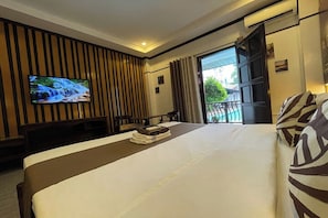 ห้องซูพีเรีย, ระเบียง | ตู้นิรภัยในห้องพัก, โต๊ะทำงาน, Wi-Fi ฟรี, ผ้าปูที่นอน