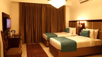 Premium bedding, minibar, in-room safe, desk