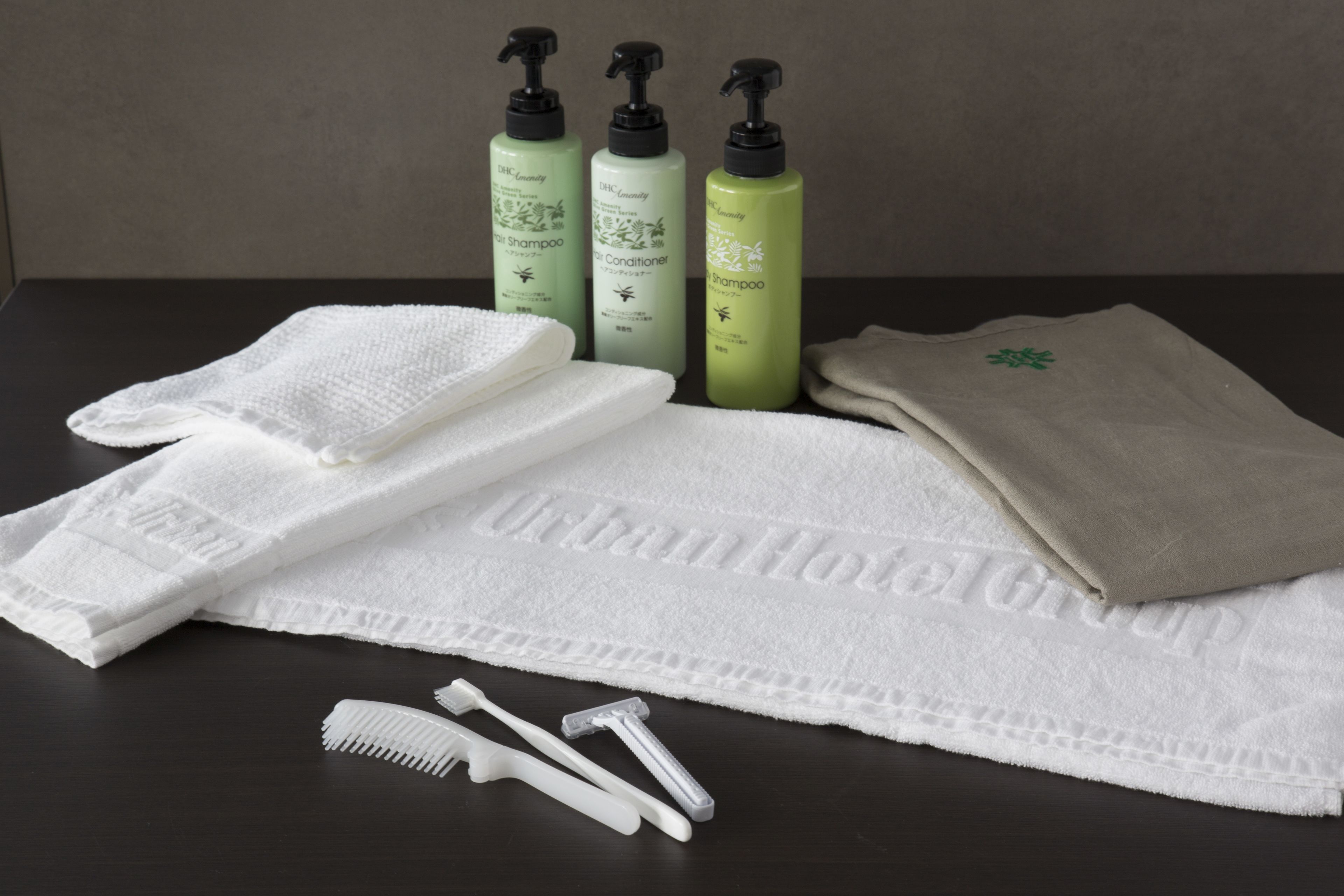 free toiletries, hair dryer, slippers, bidet