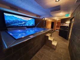 Sauna, hot tub, steam room