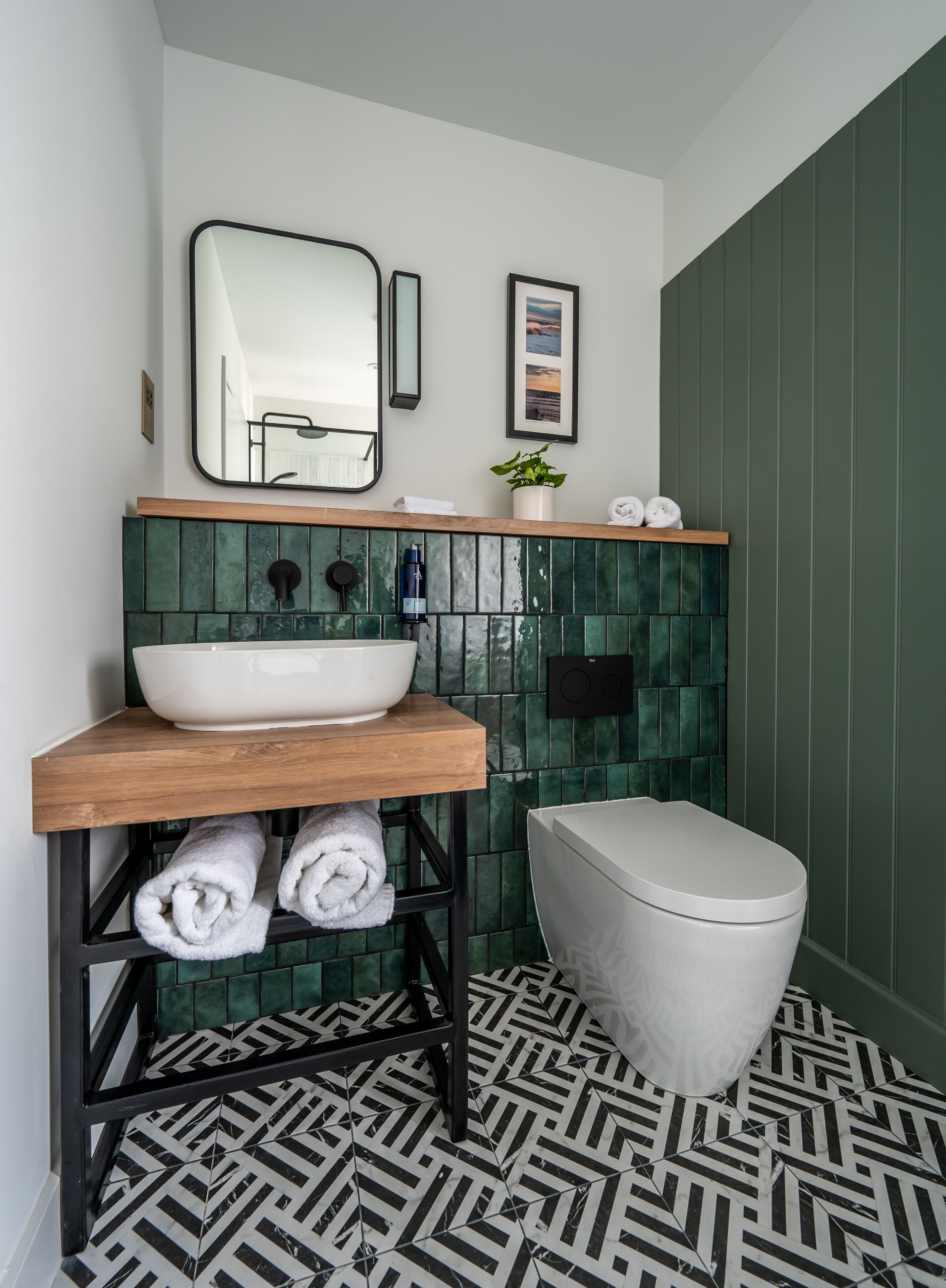 master suite | bathroom | designer toiletries, hair dryer, towels