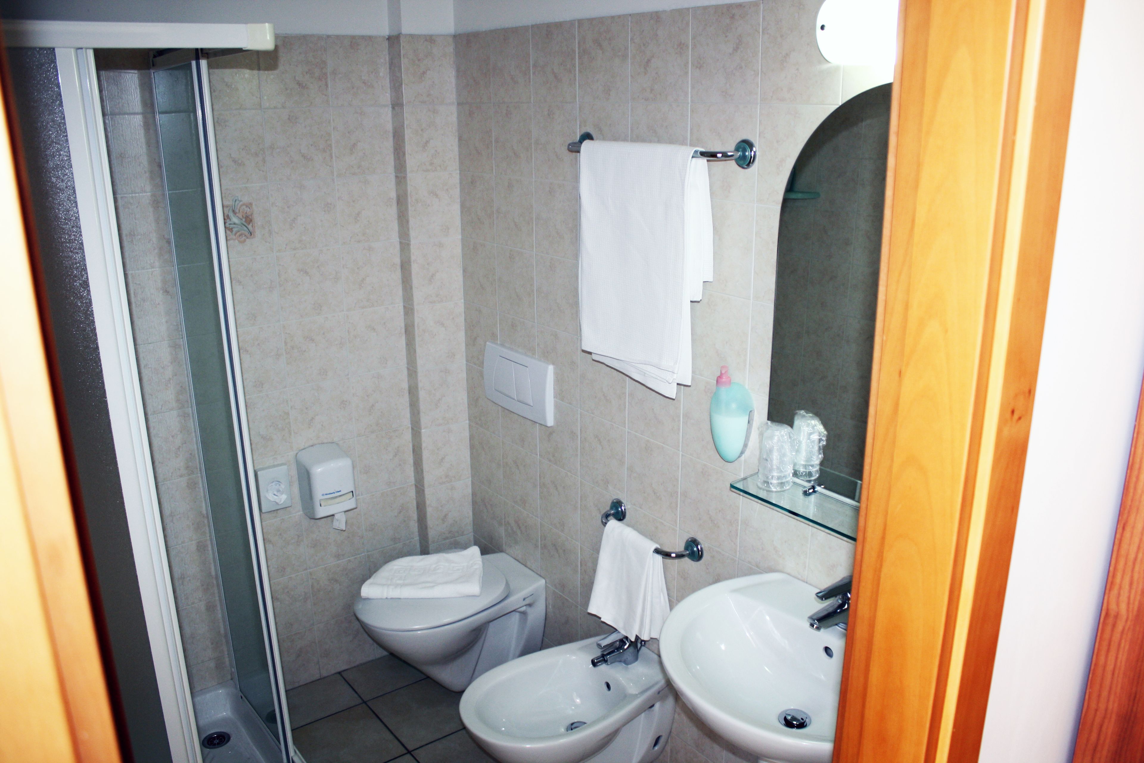 shower, free toiletries, hair dryer, bathrobes